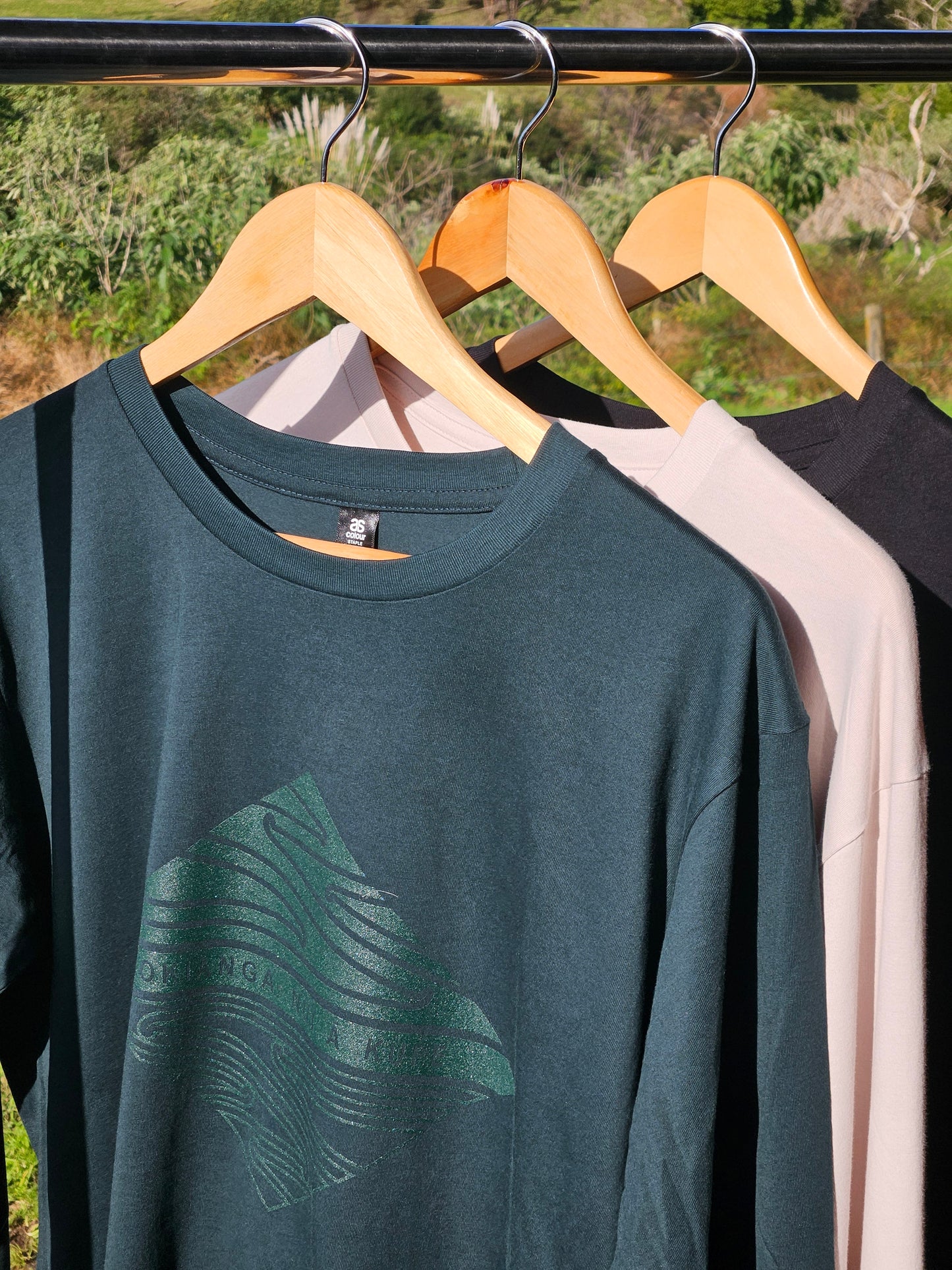 KUPE LONG SLEEVE TEES (BLK BONE and POUNAMU)