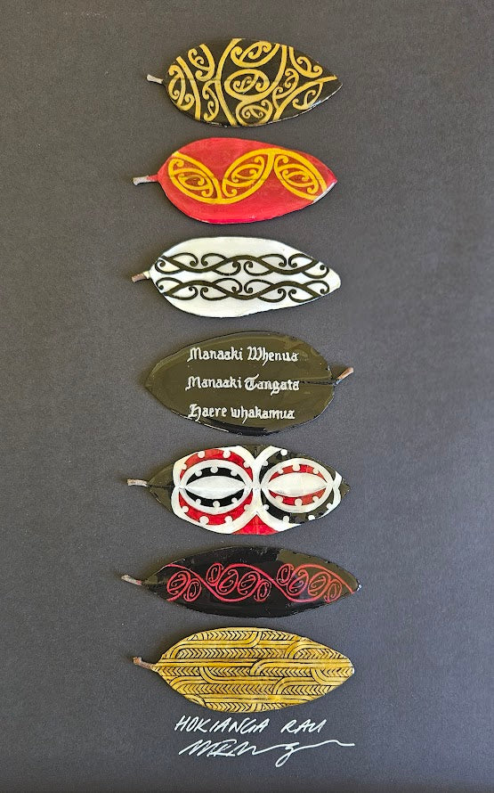 MANAAKI WHENUA, MANAAKI TANGATA, HAERE WHAKAMUA - SET OF 7